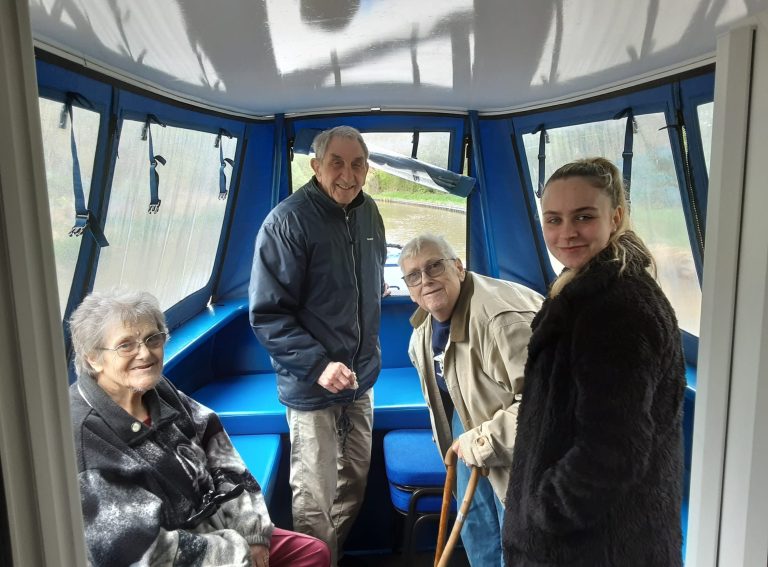 Elderly people on a boat