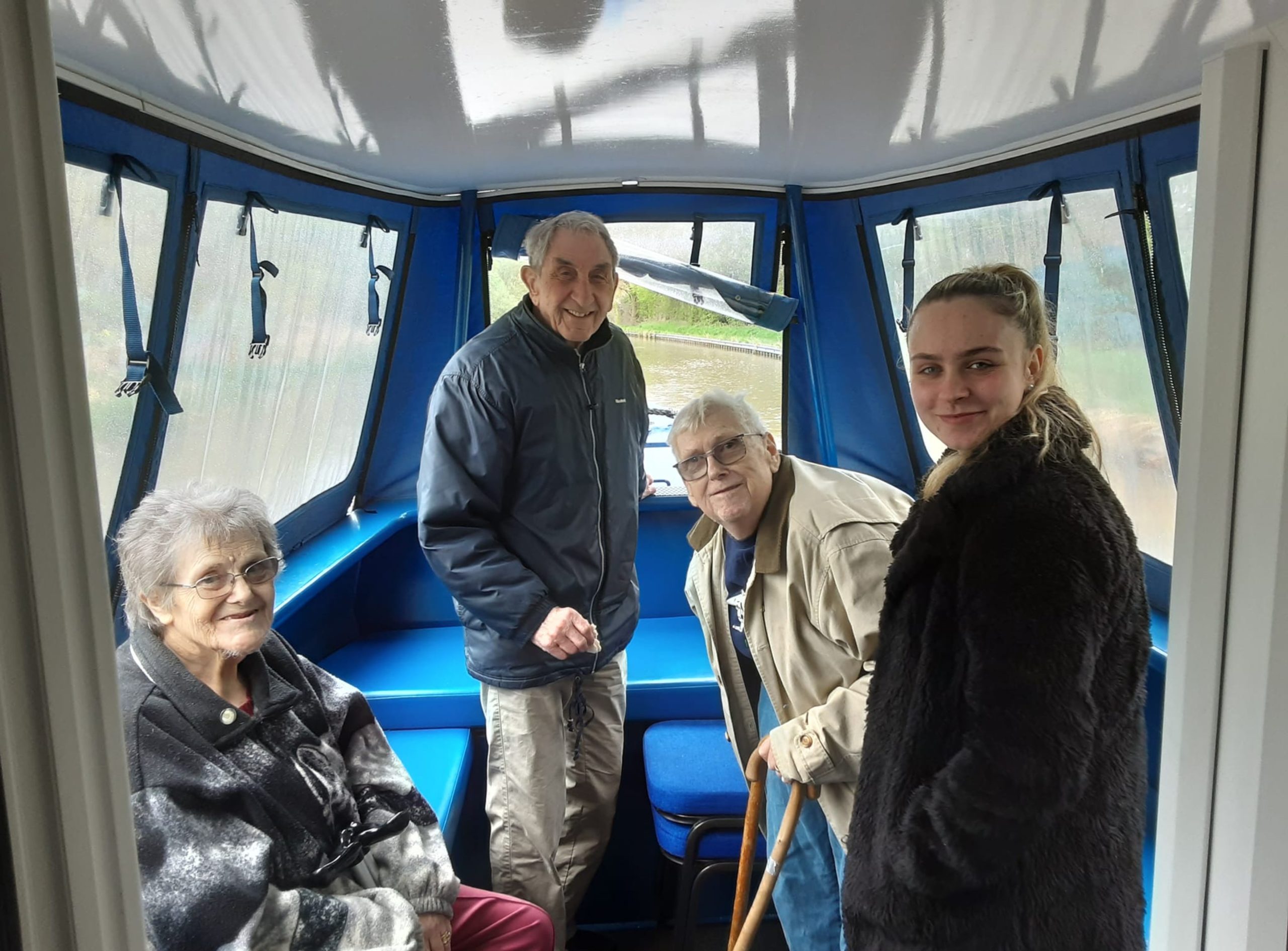 Elderly people on a boat